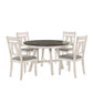 Maisie - Round Table - White / Brown