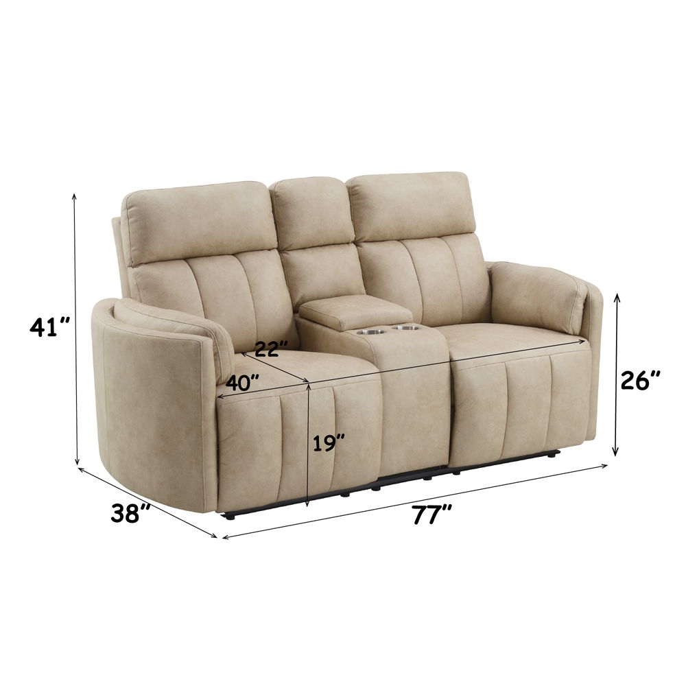 Elison - Motion Loveseat With Console & Storage