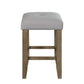 Charnell - Counter Height Stool (Set of 2) - Gray Synthetic Leather & Oak