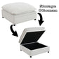 Marisa - Modular Ottoman With Storage - Beige Boucle