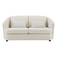 Mariko - Loveseat With 2 Pillows - Beige Linen