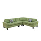 Ainehome Apple Green Flannel 4-Piece Modular Sofa Set