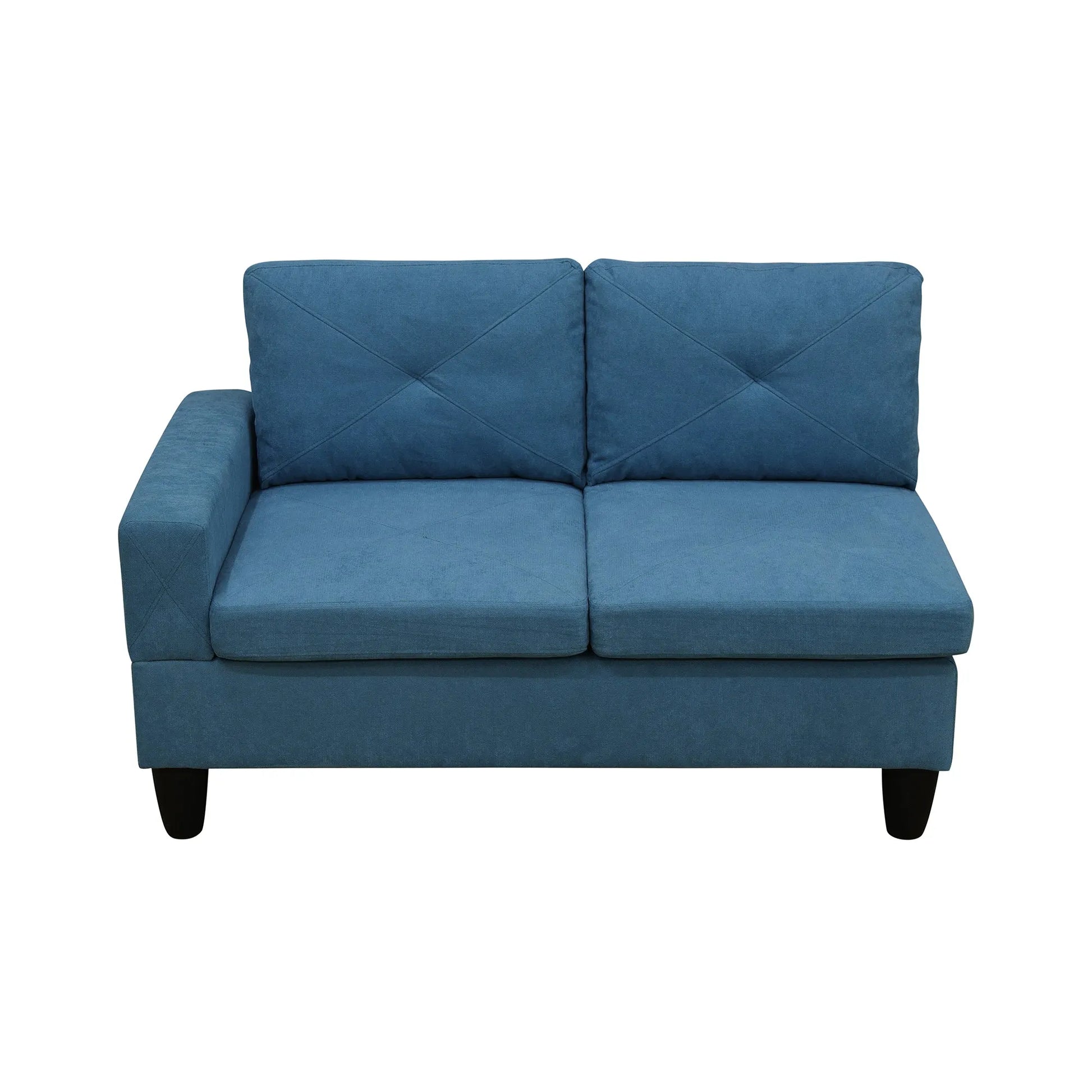 Ainehome Lake Blue Calico 4-Piece Modular Sofa Set