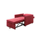 Ainehome Red Lint Convertible One-Seat Sofabed