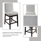 Edwyn - Counter Height Chair (Set of 2) - Gray Linen & Espresso
