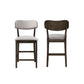 Rex - Open Back Counter Chair (Set of 2) - Walnut Brown / Beige
