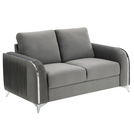 Wenona - Loveseat - Gray Velvet