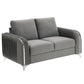 Wenona - Loveseat - Gray Velvet