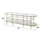 Zaba - TV Stand - Glass Top & Champagne