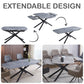Hester - Ceramic Top Dining Table - Gray & Black