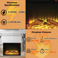Nysa - 42" Fireplace - Mirrored & Faux Crystals