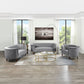 Millephri - Loveseat - Gray Velvet
