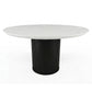 Jaramillo - Round Dining Table With Engineered Marble Top - Engineered Marble Top & Black