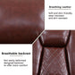 Ainehome Red 3-Piece Intelligent Power Reclining Leather Sectional Sofa Set with Smart Features
