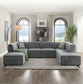 Bois - Modular Armless Chair - Gray Velvet
