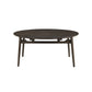 Rex - 65" Round Table With Self Storing Leaves - Walnut Brown
