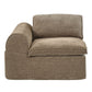 Almano - Modular Left Facing Arm Chair - Light Brown Chenille