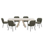 Cassian - Dining Table With Ceramic Top - Cream