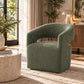 Libni - Arm Chair With Casters - Green Linen