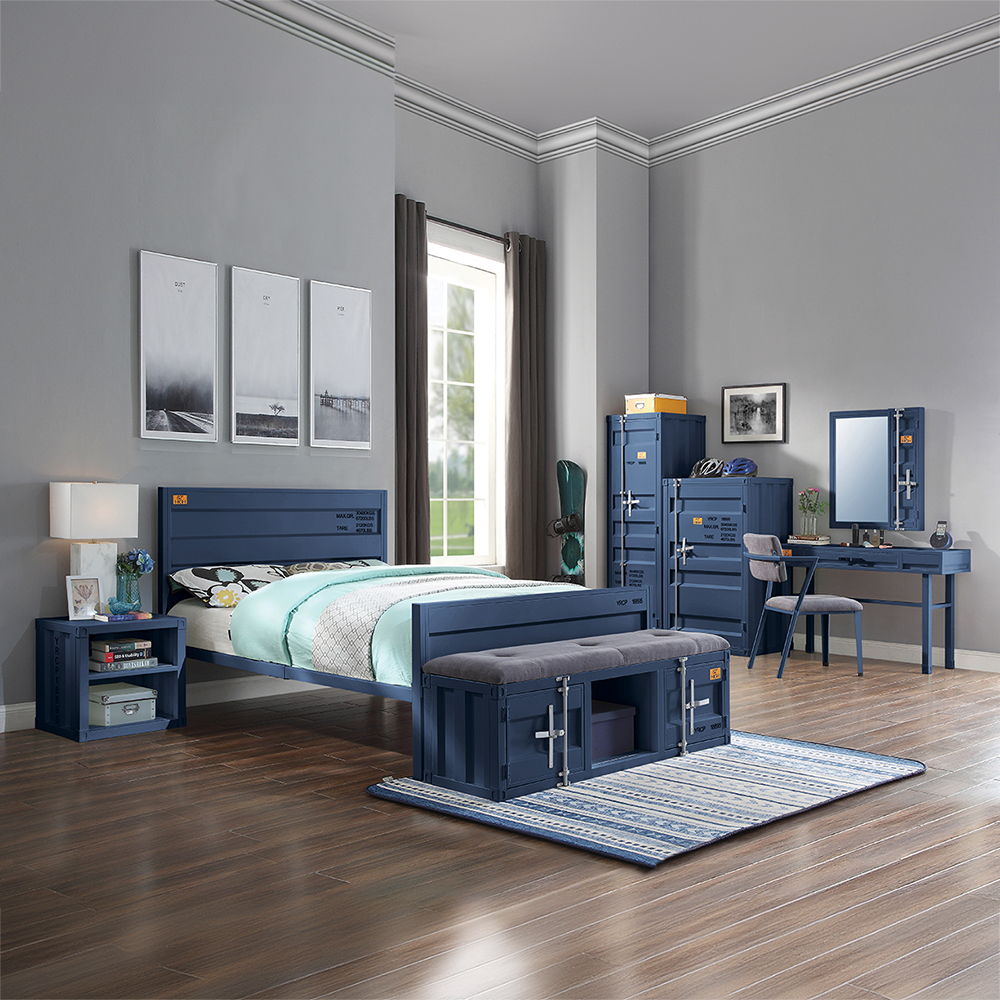 Cargo - Nightstand With USB - Blue