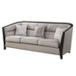 Zemocryss - Sofa With 3 Pillows - Beige Fabric