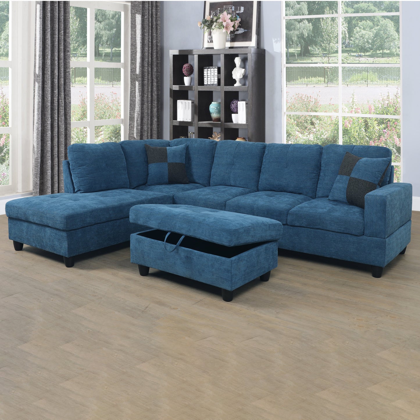 Blue sectional