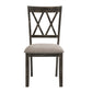 Claudia II - Side Chair (Set of 2) - Beige Fabric & Weathered Gray