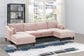 Blush 6-piece modular sectional set — Poundex configuration 833