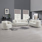 Odette - Loveseat With 2 Pillows - Beige Chenille