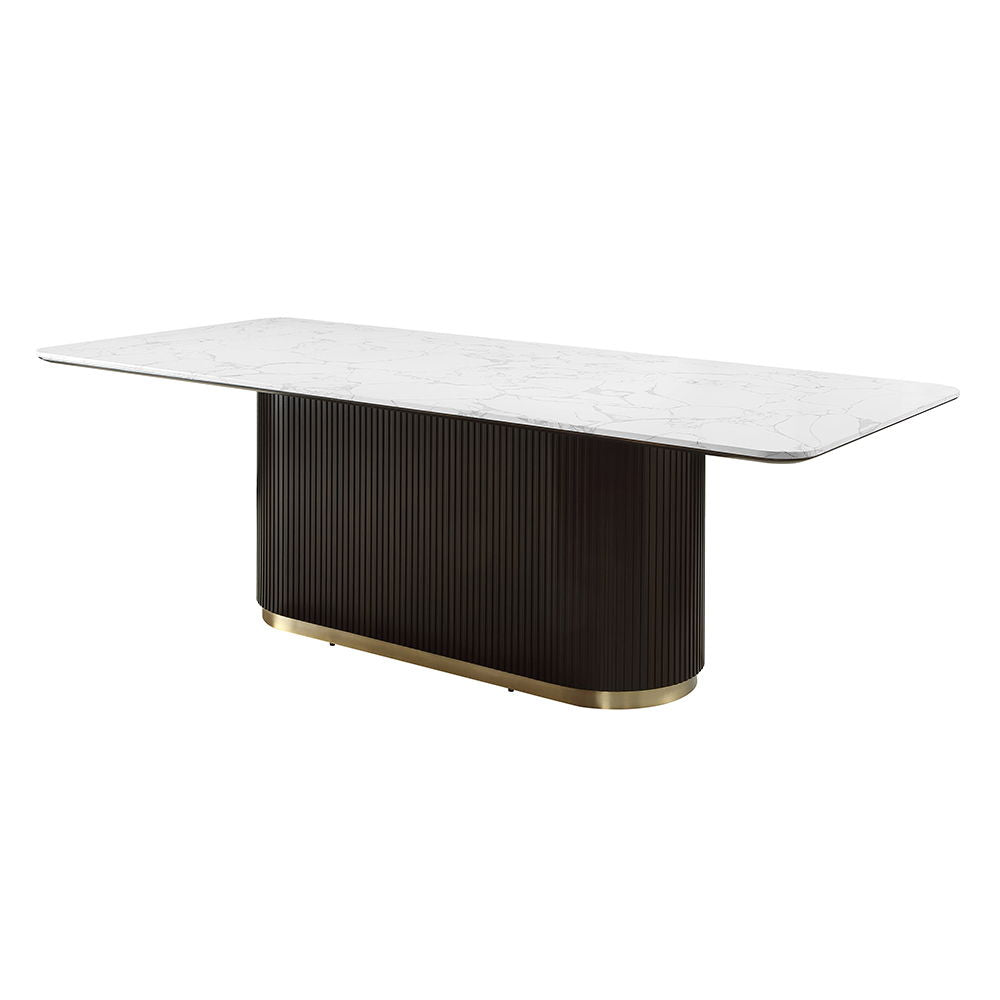Clayten - Dining Table With Natural Marble Top