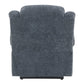 Omarion - Power Recliner With Lift, Heating & Massage - Blue Chenille