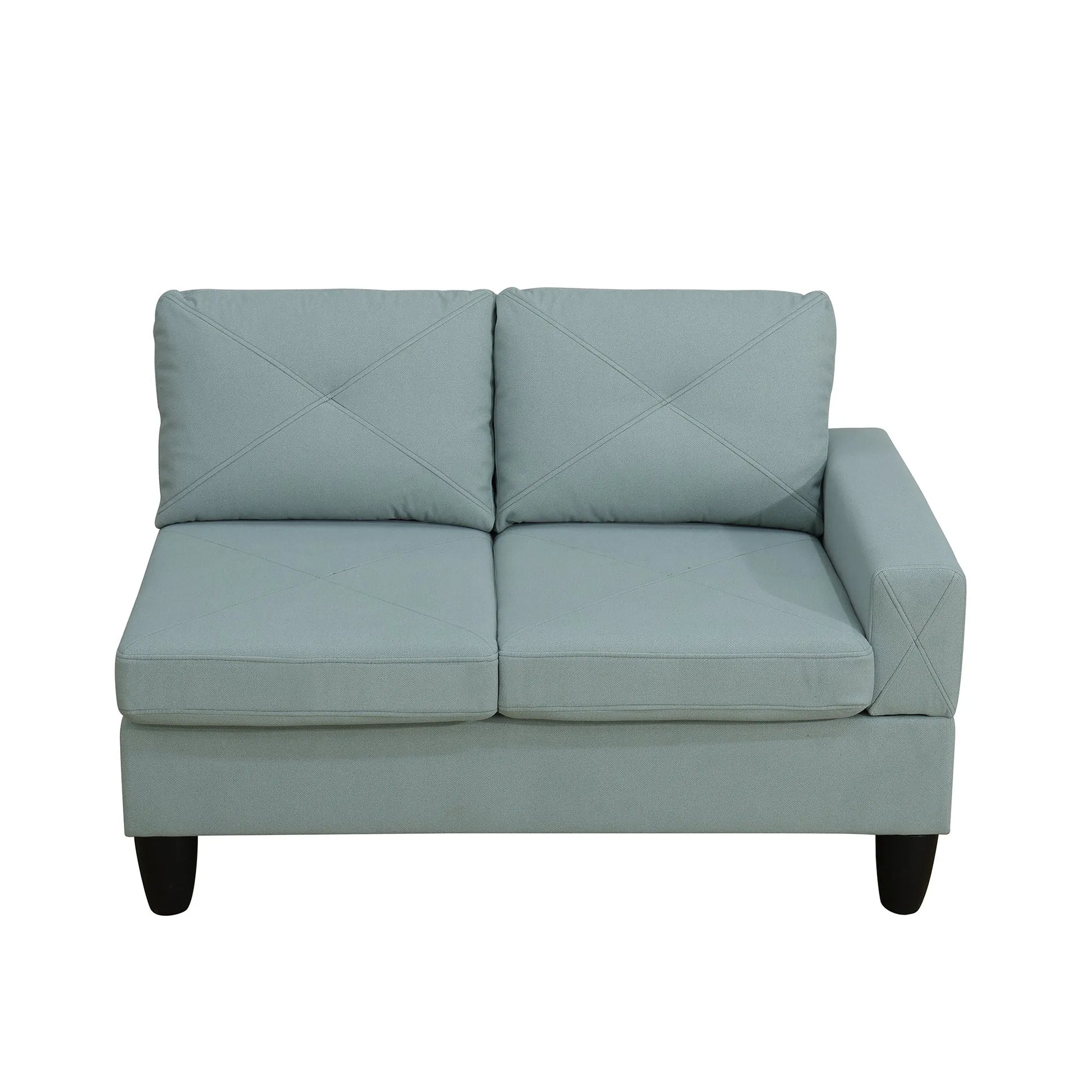 Ainehome Pale Green Flannel 4-Piece Modular Sofa Set