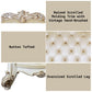Vendome - Sofa With 5 Pillows - Champagne Synthetic Leather & Antique Pearl