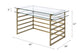 Shona - Writing Desk - Clear Glass Top & Antique Gold
