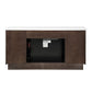 Jaramillo - Server With Fireplace - Engineered Marble & Rustic Espresso