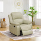 Cinema 3-Piece Beige Faux Leather Manual Reclining Sofa Set
