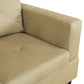 97" Wide Beige Microfiber L-Shaped Living Room Sectional Sofa Set — image 8