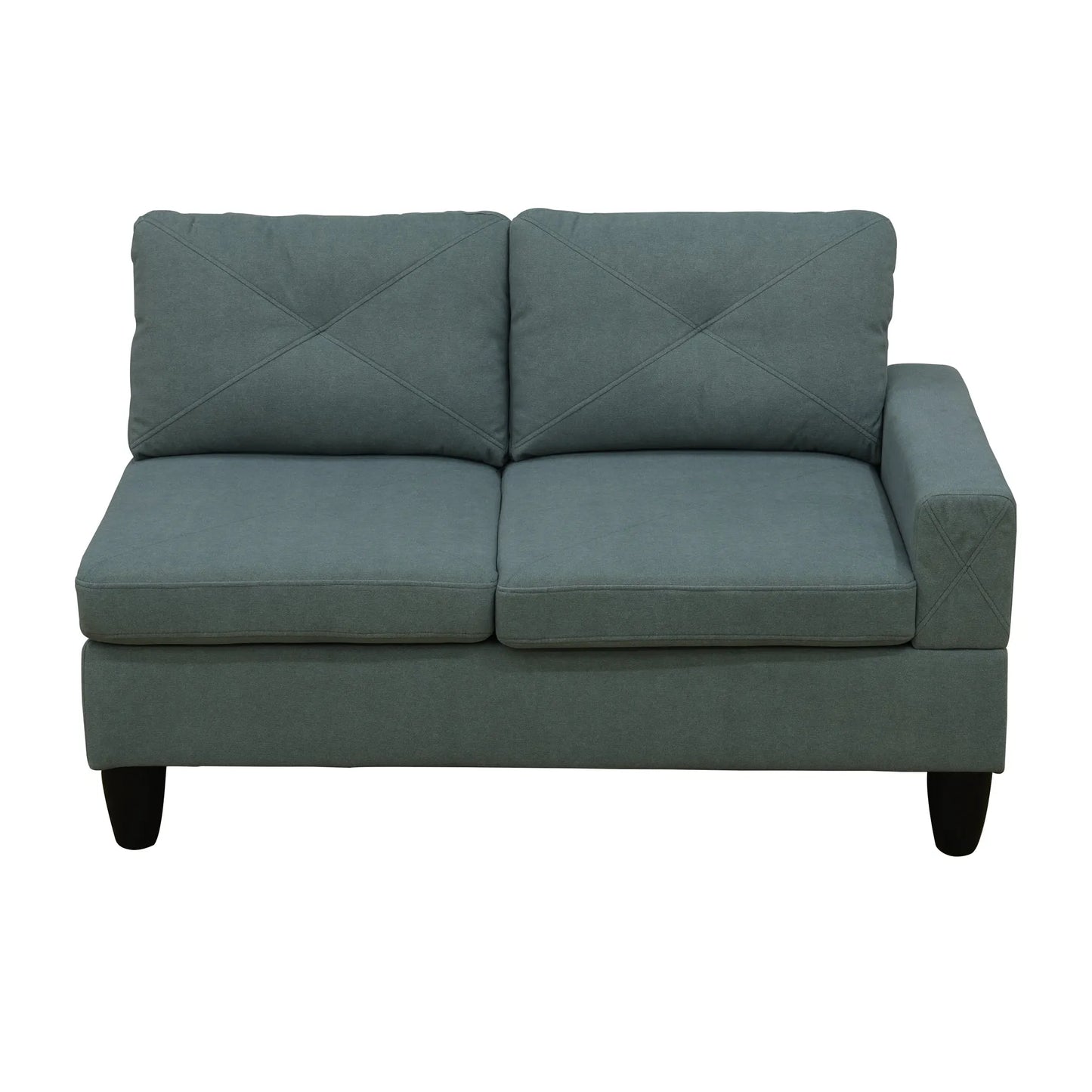 Ainehome Dendrobium Green Calico 4-Piece Modular Sofa Set