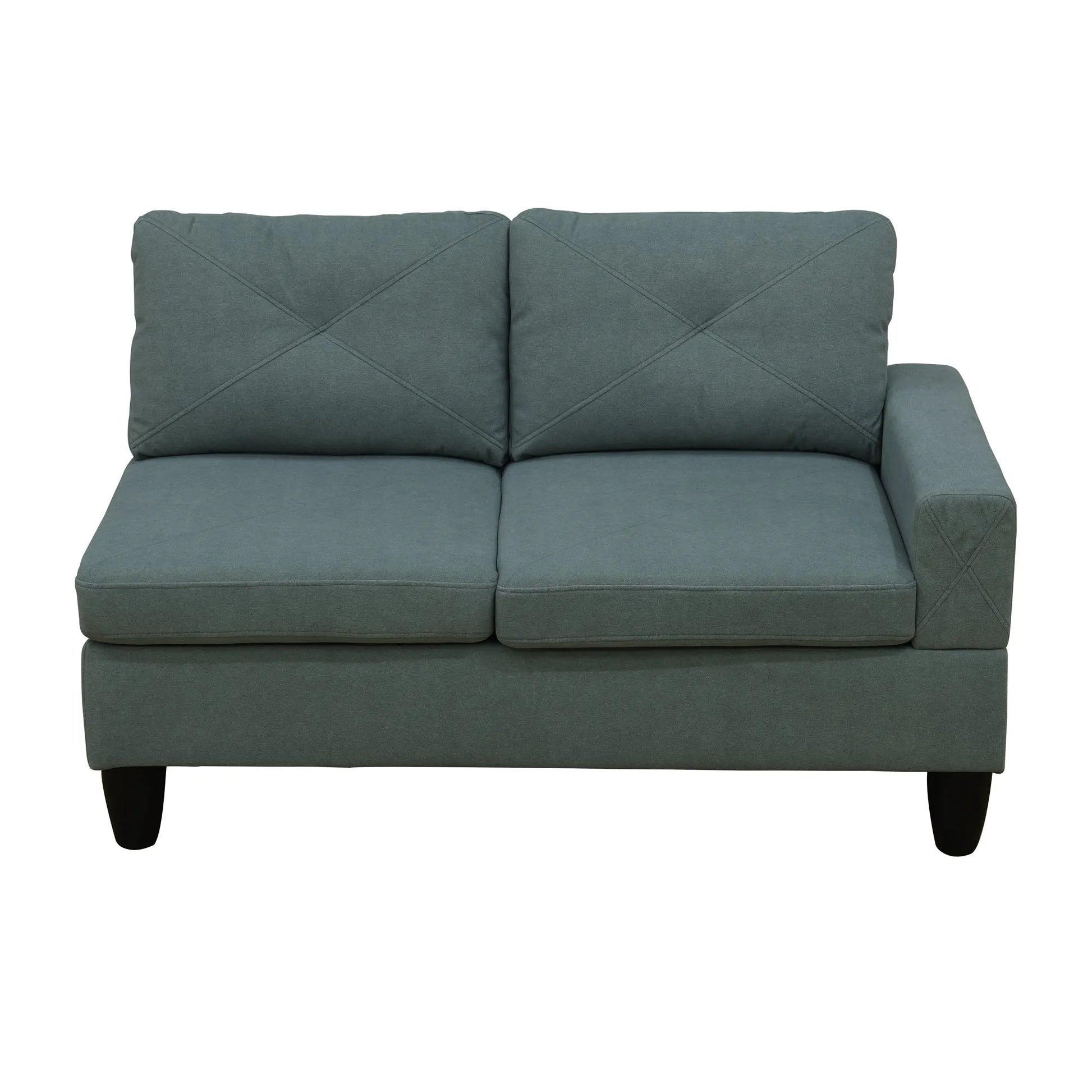 Ainehome Dendrobium Green Calico 4-Piece Modular Sofa Set
