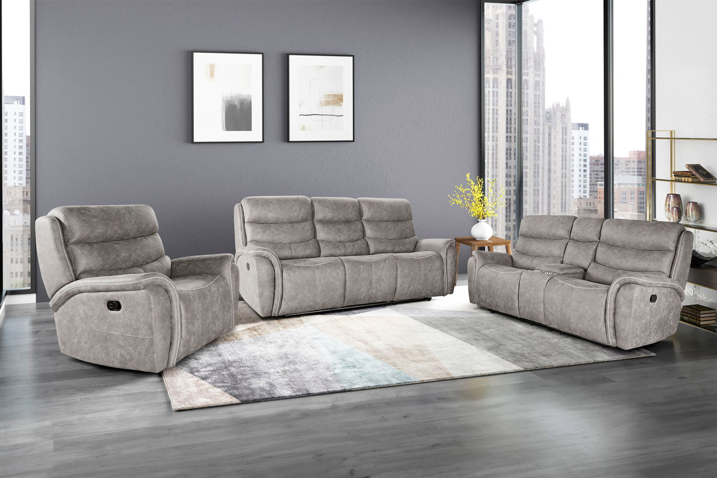 Kamari - Reclining Console Loveseat