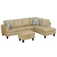 Ainehome 97" Wide Beige Flannel Living Room Sofa Set - Modern Comfort & Style for Your Home