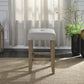 Charnell - Counter Height Stool (Set of 2) - Gray Synthetic Leather & Oak
