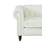 White flannelette 2-piece handcrafted sofa set — image 3