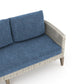 Carezza - 5 Piece Set (Sofa & 2 Club Chairs & 2 Stools) - Dark Blue