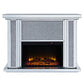 Noralie - LED Electric Fireplace - Mirrored & Faux Diamonds