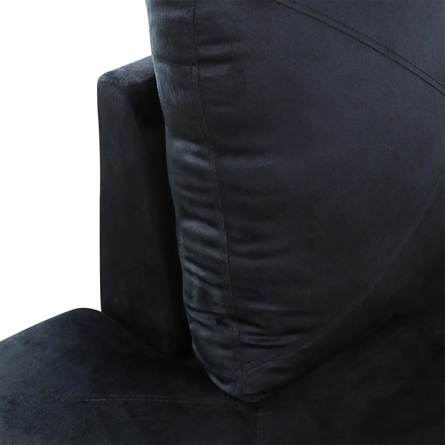 97" Wide Midnight Blue Microfiber L-Shaped Living Room Sectional Sofa Set — image 12