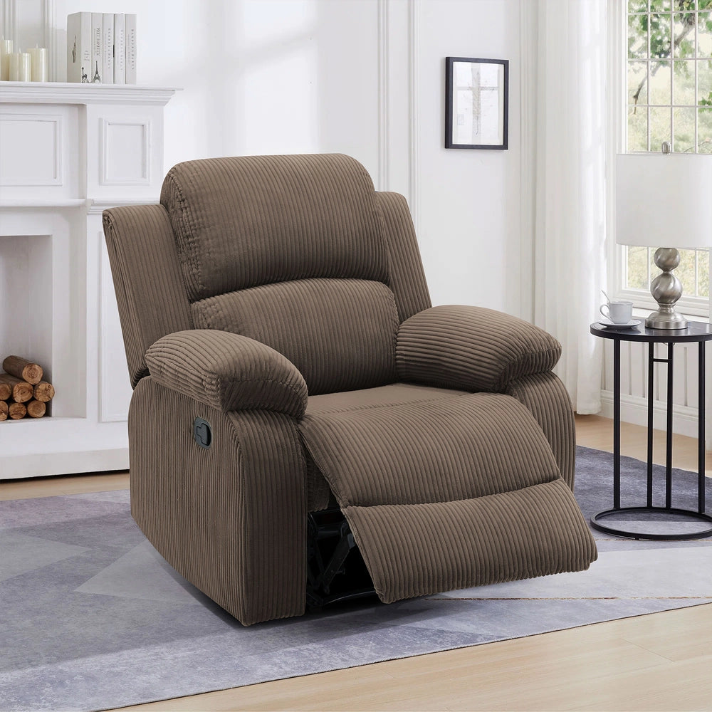 Cinema 3-Piece Peanut Color Textured Reclining Sofa Set