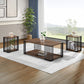 Vertex - Rectangular 3 Piece Occasional Set (1 Coffee & 2 End Tables) - Brown / Black