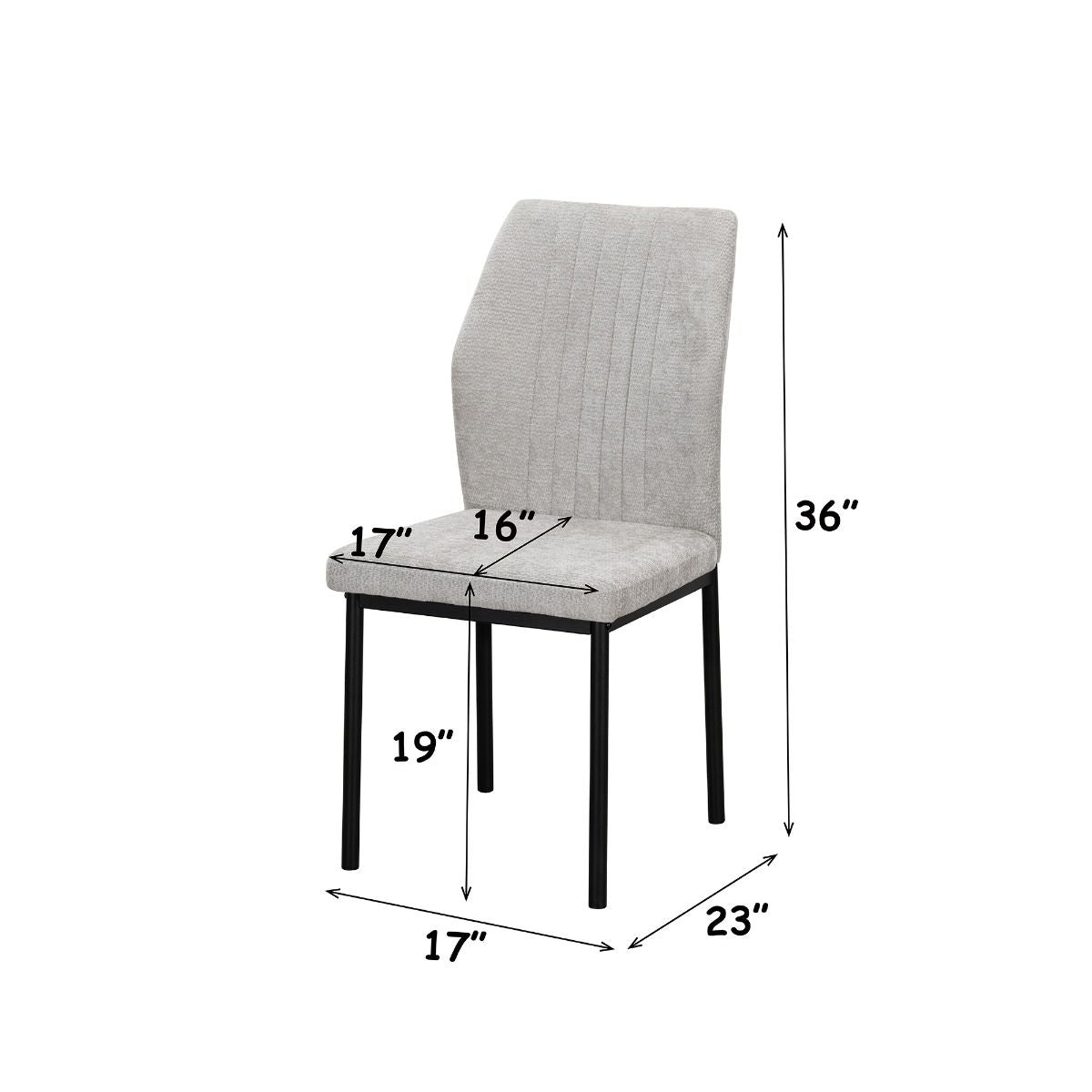 Leander - Side Chair (Set of 2) - Gray Linen