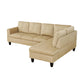 97" Wide Beige Flannel Living Room Sofa Set - Modern Comfort & Style for Your Home